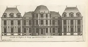 Blueprint: Elevation of the Chateau du Raincy