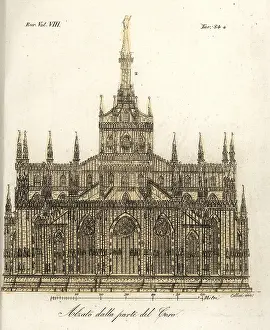 Giarrè: Elevation of the choir of Milan Cathedral, 14th century