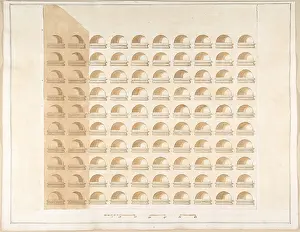 1710s: Elevation of a Columbarium, 1710?27, Pen and brown