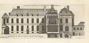 Chez Mariette: Elevation of the courtyard side of Hotel de Chimay, Paris