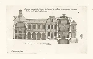 Chez Mariette: Elevation of the courtyard in the Hotel d'Aumont, Paris