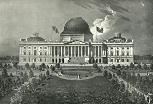 C1839: Elevation of the eastern front of the Capitol of the United
