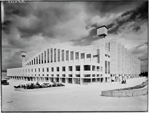 Felton: Front elevation of the Empire Pool, Wembley