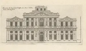 Chez Mariette: Elevation of the front facade of the Hotel Jabach, Paris