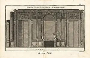 Jean Le Rond Dalembert: Elevation of the fireplace wall in a room in the