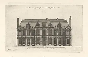 Chez Mariette: Elevation of the garden side of the Hotel d'Aumont, Paris
