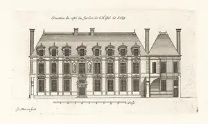 Chez Mariette: Elevation of the garden side of the Hotel de Sully