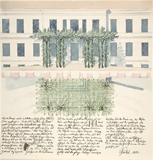 Schinkel: Elevation and Plan of the Facade of a Building