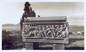 Attica: Elevsis, Greece - Marble Sarcophagus