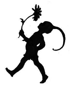 Sprite: Elf holding a flower (silhouette)