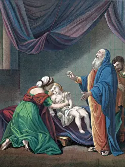 Apparent: Elijah, Old Testament prophet, raising the widow's