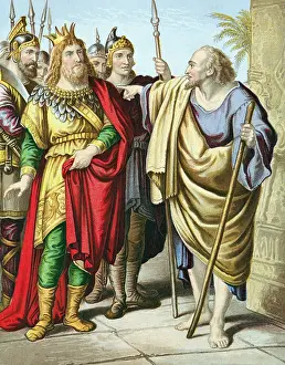 Elijah: Elijah, Old Testament prophet, rebuking Ahab for