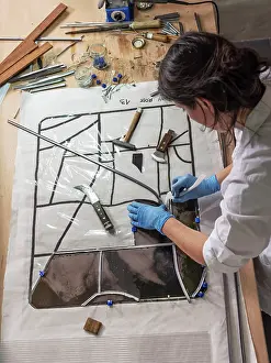 Vitrail: Elisabeth de Bourleuf workshop, Troyes, France