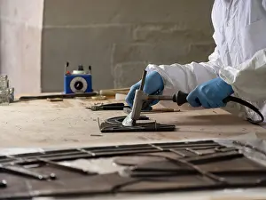 Soldering: Elisabeth de Bourleuf workshop, Troyes, France