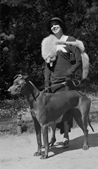 Dane: Elizabeth Arden with a Great Dane, 1920