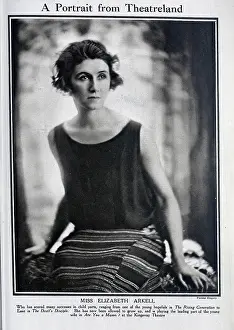Elizabeth Arkell, actress, seated studio portrait