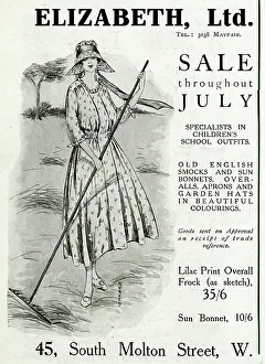 Raking: Elizabeth Ltd Clothing advertisement, 1916