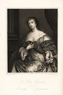 Steel Engraving: Elizabeth Hamilton, La Belle Hamilton
