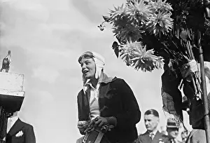 Beinhorn: Elly Beinhorn at her arrival in Berlin, 1932