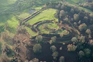 Ringwork: Elmley Castle, the earthwork remains of a Medieval