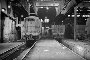 Moved: Nine Elms New Shed with three locos