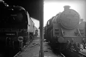 Biggin: Nine Elms Old Shed with two steam engines