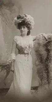 Bland: Elsa Bland with flower hat. About