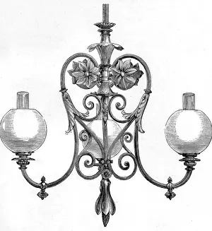 Universelle: Elster Gas lit chandelier