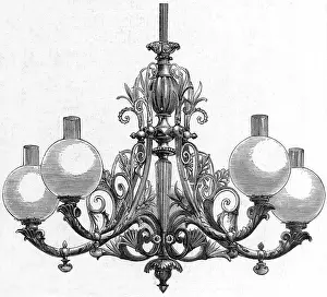 Universelle: Elster Gas lit chandelier