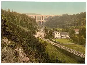 Elster: Elster Valley Bridge and the Barth Mill, Plauen, Saxony, Ger