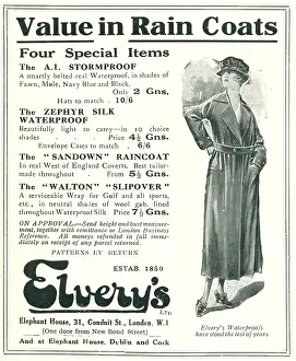 Weatherproof: Elvery's Rain Coats Advertisement