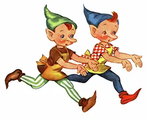 Elves: Two Elves Running