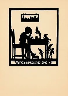 Schirmer: The Elves and the Shoemaker in silhouette