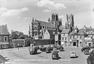 Cambridgeshire: Ely Cathedral from Market Place