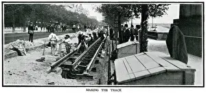 Roadworks: Embankment making the tracks 1906