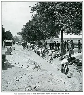 Roadworks: Embankment torn to pieces for the trams 1906
