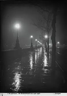 The Embankment on a Wet Night