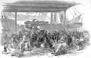 Steerage: Embarkation of an Emigrant Ship, Liverpool 1850