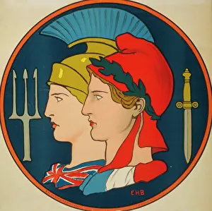 Personifications: Emblem of France and Great Britain