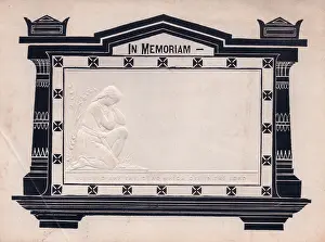 Memoriam: Embossed Victorian mourning card