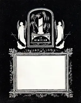Memoriam: Embossed Victorian mourning card