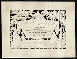Relict: Embossed Victorian mourning card, Mary Hickman
