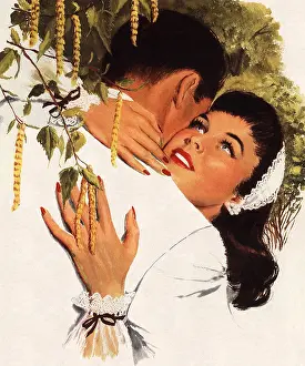 Man S: Embrace Under Branches