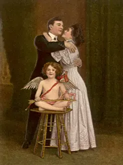 Embraced: Embraced Couple and Cupid
