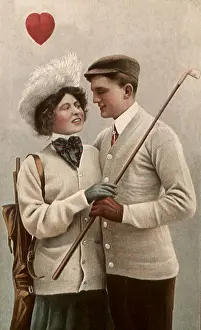 Embraced: Embraced Couple in Golf Attire
