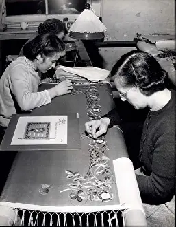 Wreathed: Embroidering standards in preparation for Coronation