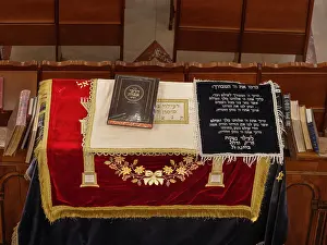 Judaic: Embroidery, Great Synagogue, Nice, Provence, France
