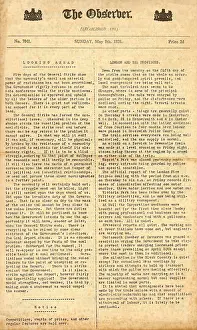 Typewritten: Emergency Edition, General Strike