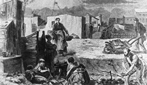 Industrialization: Emergency housing in Berlin, 1872