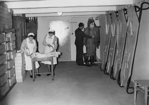 Stretchers: Emergency room of a bunker, 1941